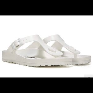 Birkenstock White Women's Essentials Gizeh Footbed Sandal